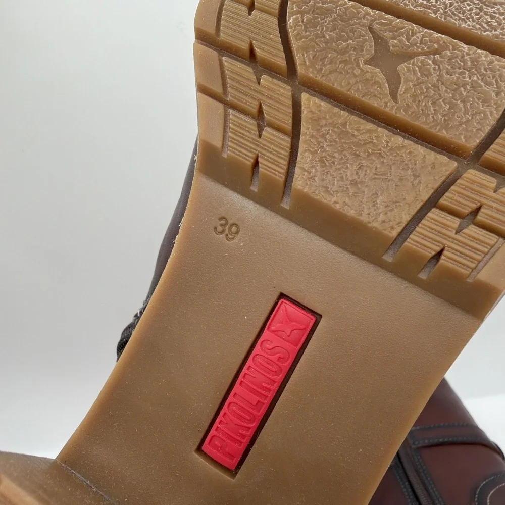 NWT Pikolinos Llanes W7H-8507 Caoba Brown Ankle Boots Size 39 US 9